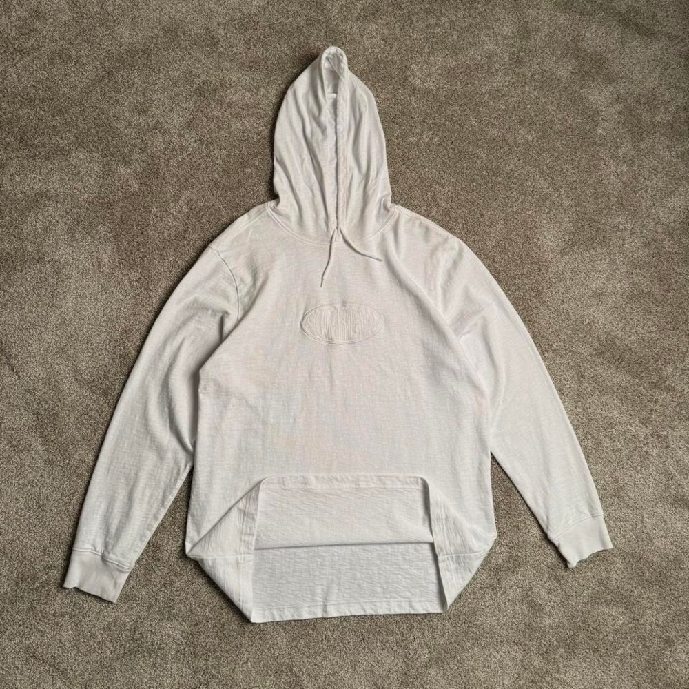 SUPREME "WARPED" WHITE HOODED‎ LONGSLEEVE